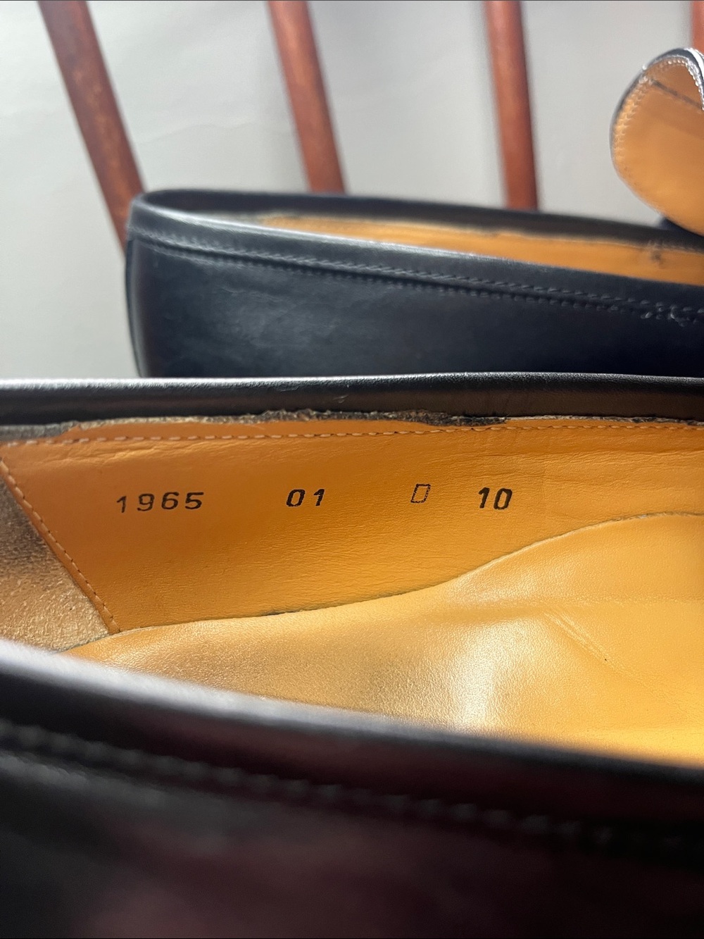 Santoni Black Leather Penny Loafers Italian Made Men’s Size 10 - Picture 2 of 10